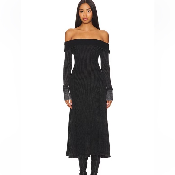 Free People Dresses & Skirts - Monty Midi Dress in Washed Black
Free People